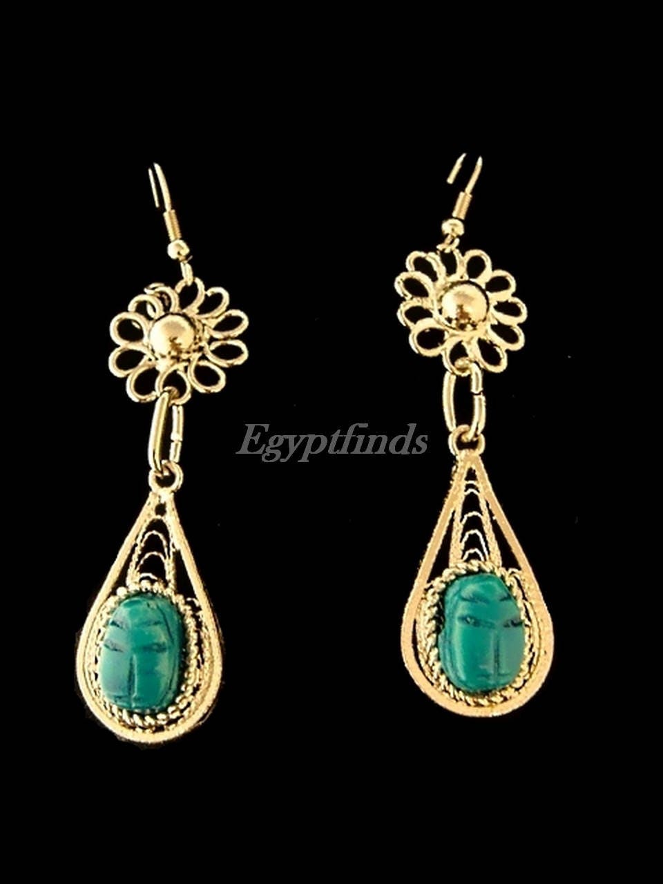 Elegant Egyptian Jewelry Hand Made Flower Necklace and Earrings Set