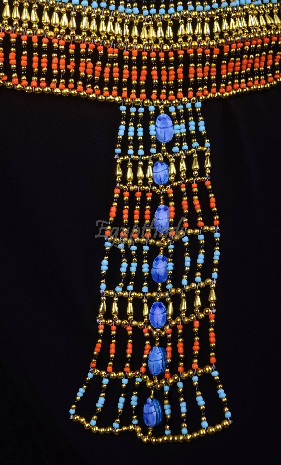 Egyptian Cleopatra Beaded Necklace And Belt Costume Set Halloween Costume