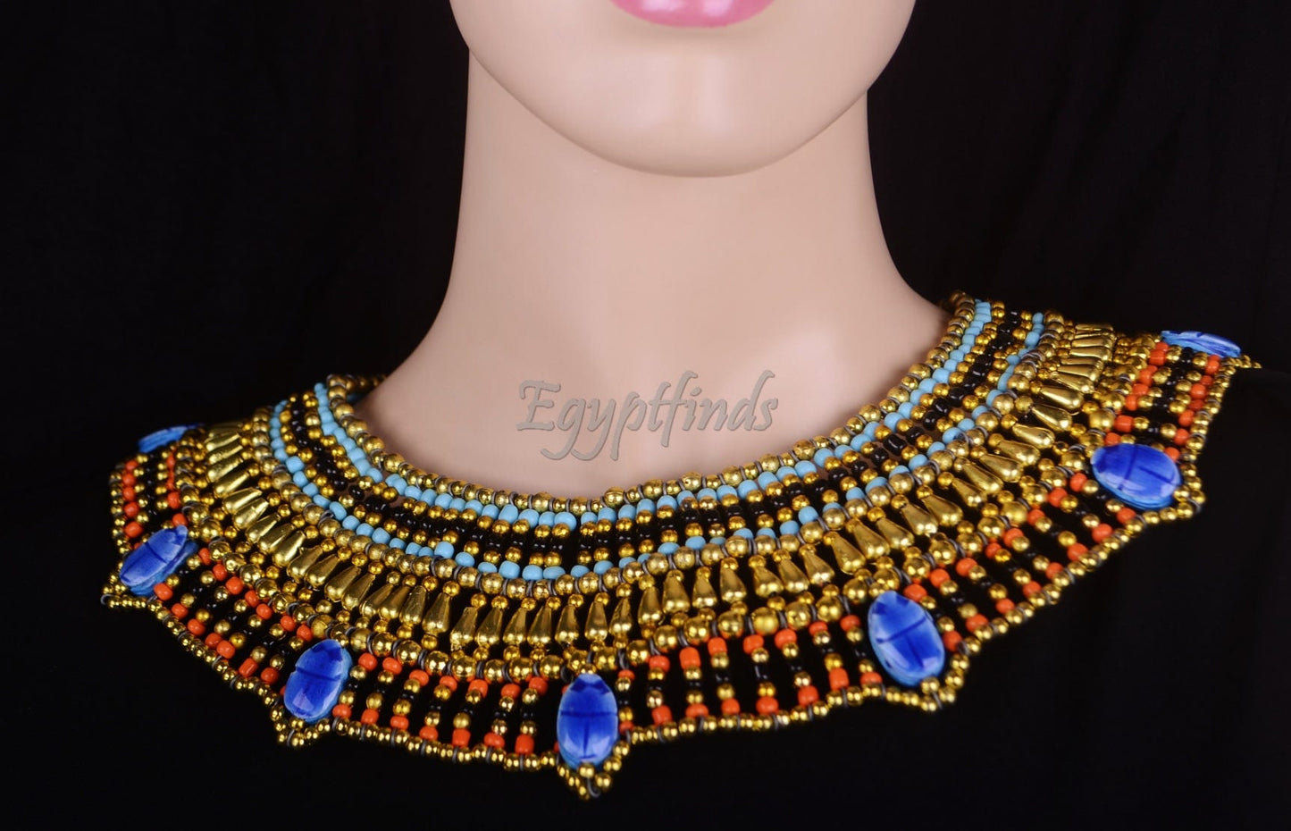 Egyptian Cleopatra Beaded Necklace And Belt Costume Set Halloween Costume
