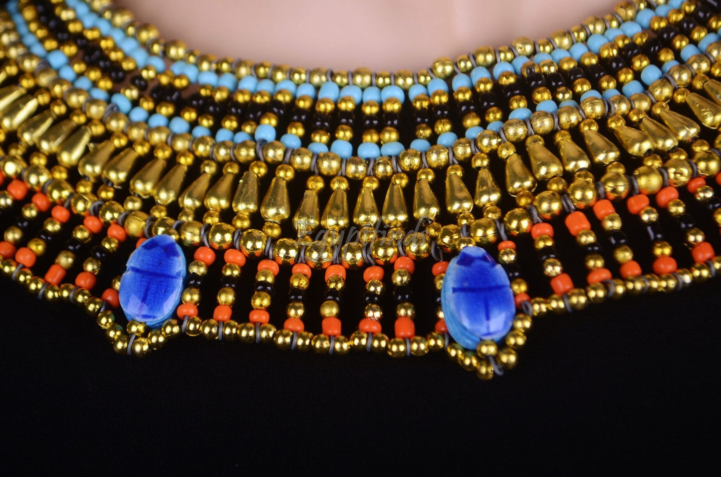 Egyptian Cleopatra Beaded Necklace And Belt Costume Set Halloween Costume