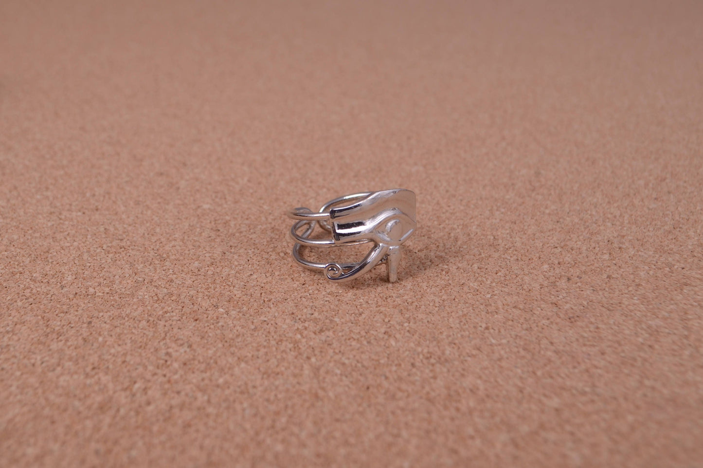 Egyptian Hand Made Open Work Eye Of Horus Ring