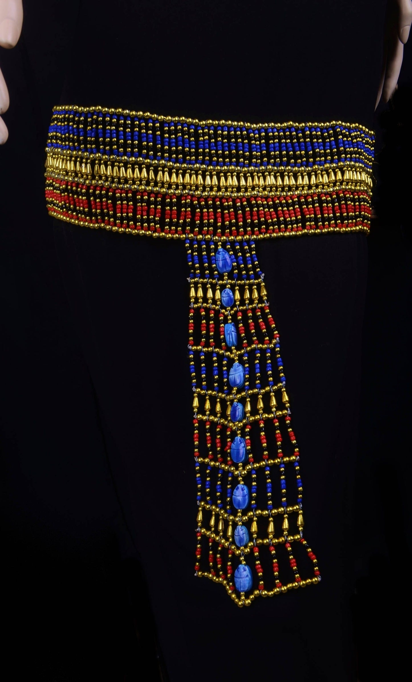 Beautiful Egyptian Scarab beaded Cleopatra Belt