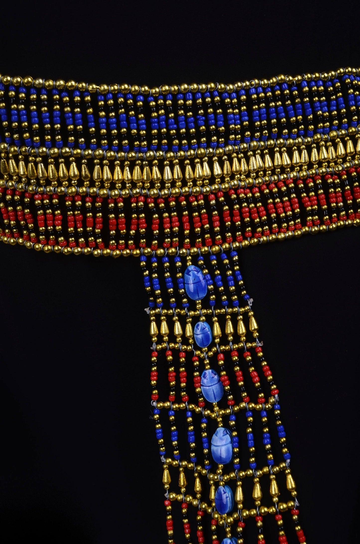 Beautiful Egyptian Scarab beaded Cleopatra Belt