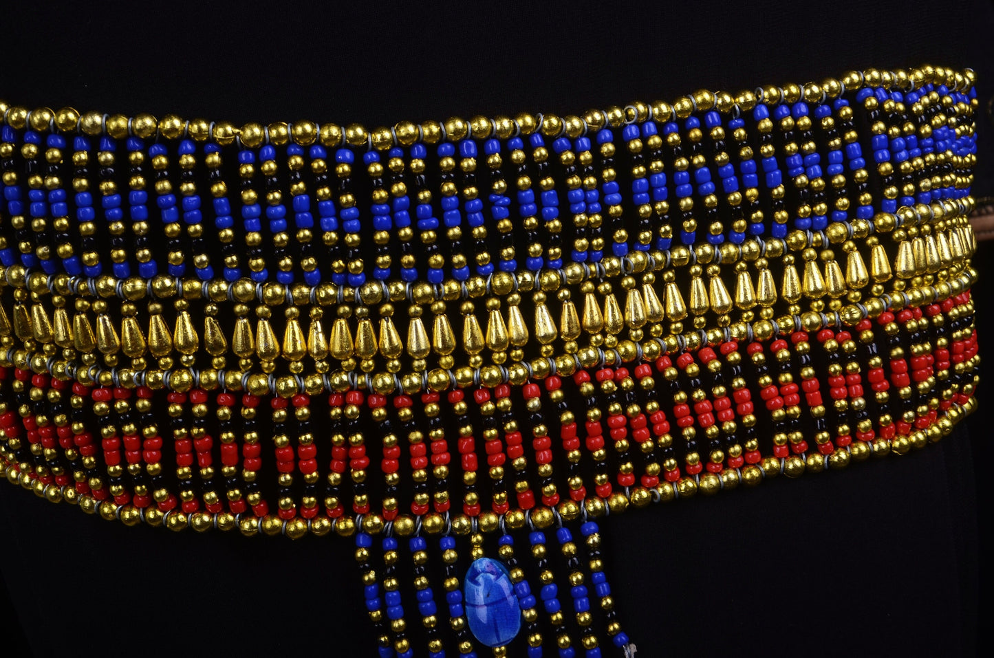 Beautiful Egyptian Scarab beaded Cleopatra Belt