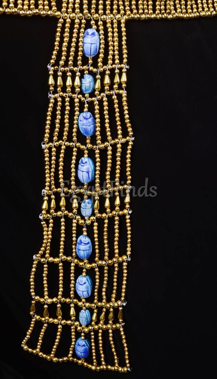 Beautiful Egyptian Golden Scarab beaded Cleopatra Belt