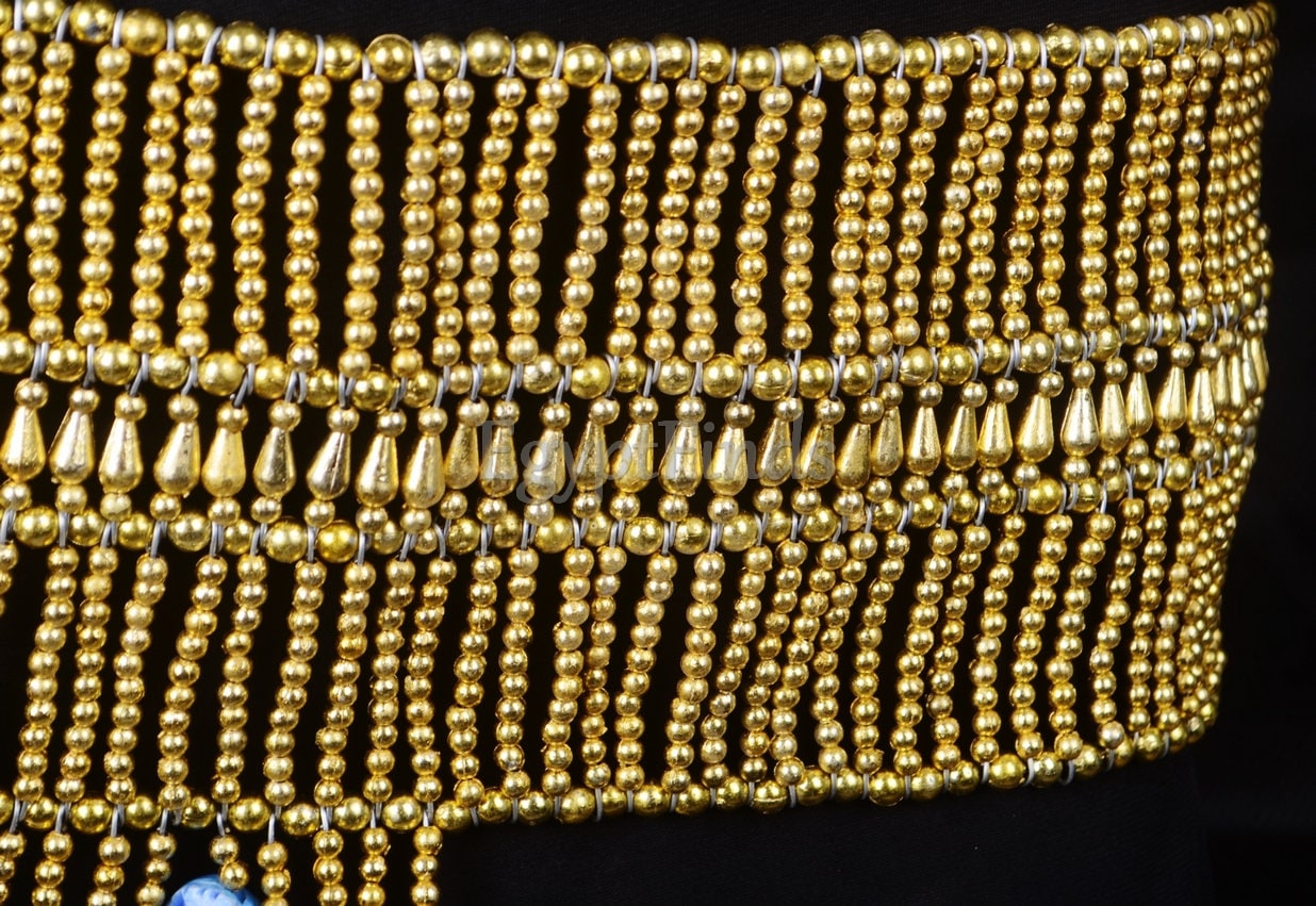 Beautiful Egyptian Golden Scarab beaded Cleopatra Belt