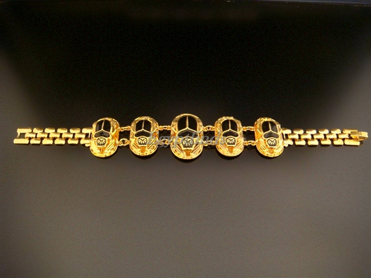 Egyptian 24k Gold Plated Black Enamel Scarabs Bracelet With Hieroglyphics Scarab Jewelry Scarab beetle Bracelet Khepri Bracelet