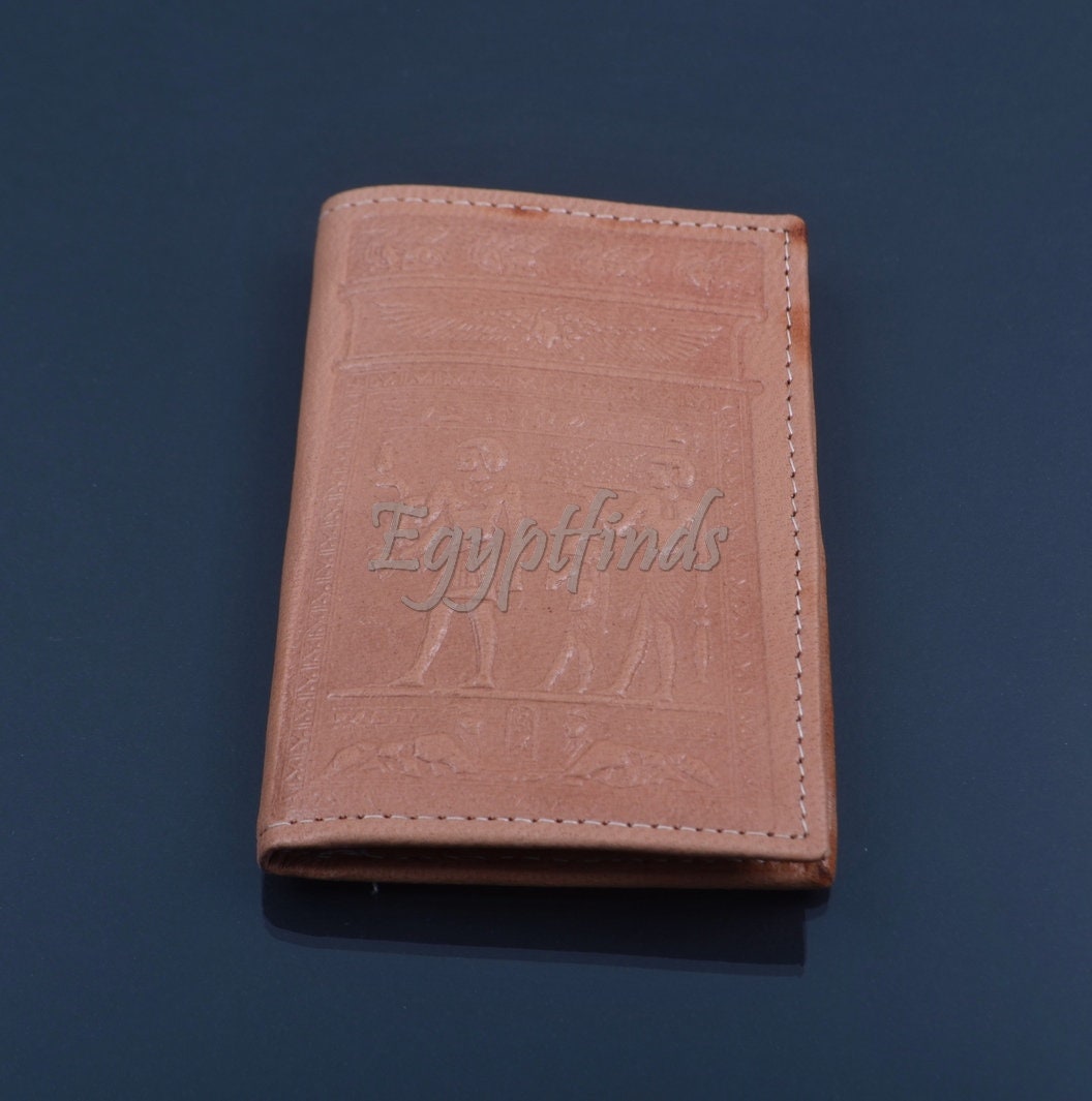 Egyptian Fine Genuine Leather Pharaohs And Hieroglyphics Wallet