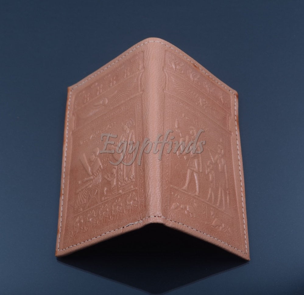 Egyptian Fine Genuine Leather Pharaohs And Hieroglyphics Wallet