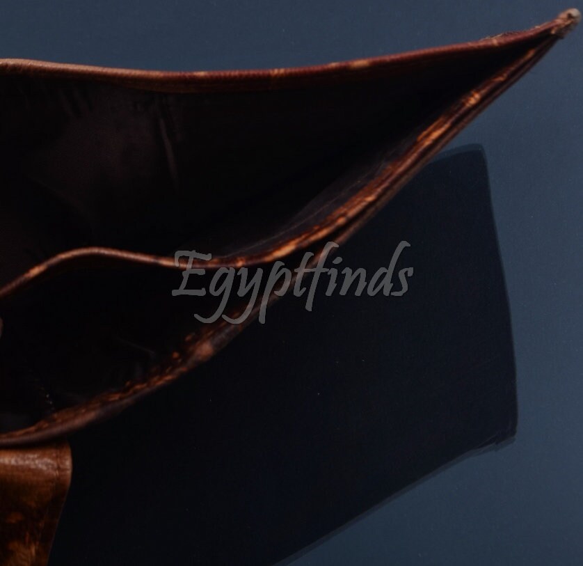 Egyptian Genuine Leather Sobek Crocodile Hathor & Ptah Wallet