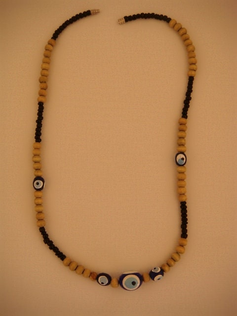 Egyptian Tribal Islamic evil eye beaded choker necklace and bracelet