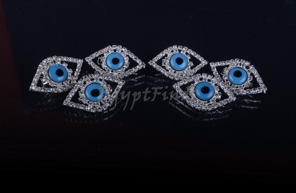 Lot Of 6 Pcs LRG Moslim Hejab Hijab Head Scarf Shayla Evil Eye Safety Pins Brooch