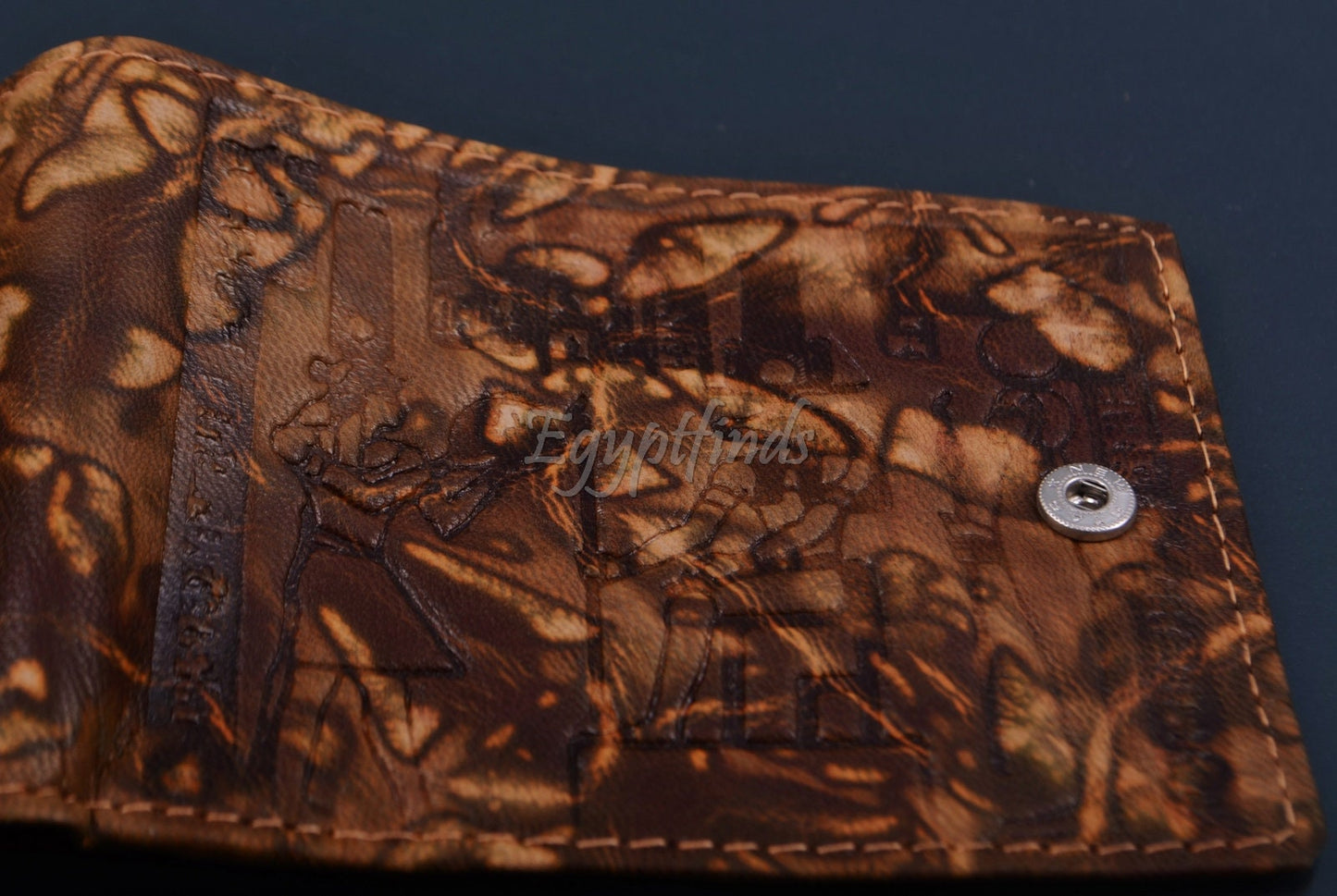 LRG Egyptian Genuine Leather Wallet With Hieroglyphics Sale