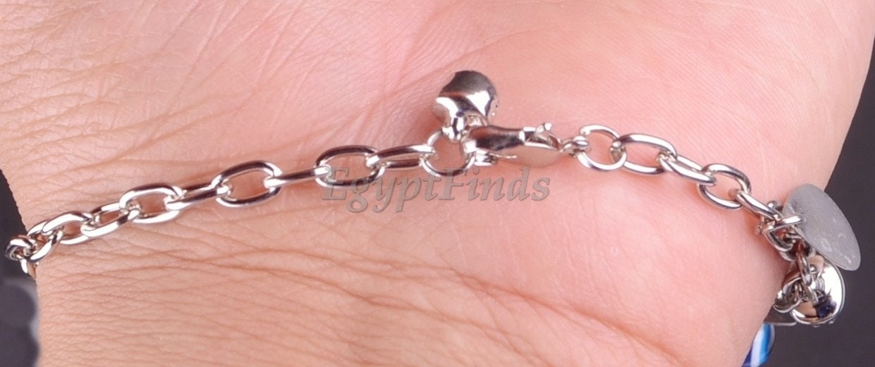 Egyptian Tribal Spiritual Evil Eye Jiggle Charm Bracelet