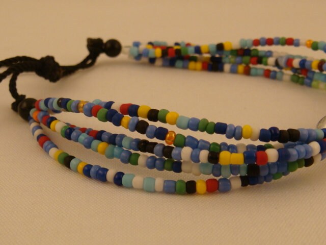 Egyptian Colorful Beaded Tribal Celtic Evil Eye Bracelet