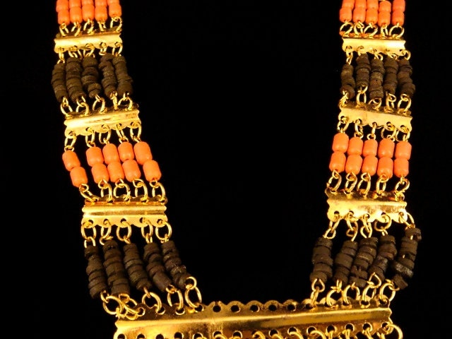 Egyptian Belly Dance Tribal Mummy beads Necklace
