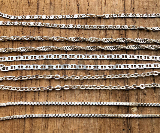 Sterling silver Chain - .925 Necklace Jewelry Supplies