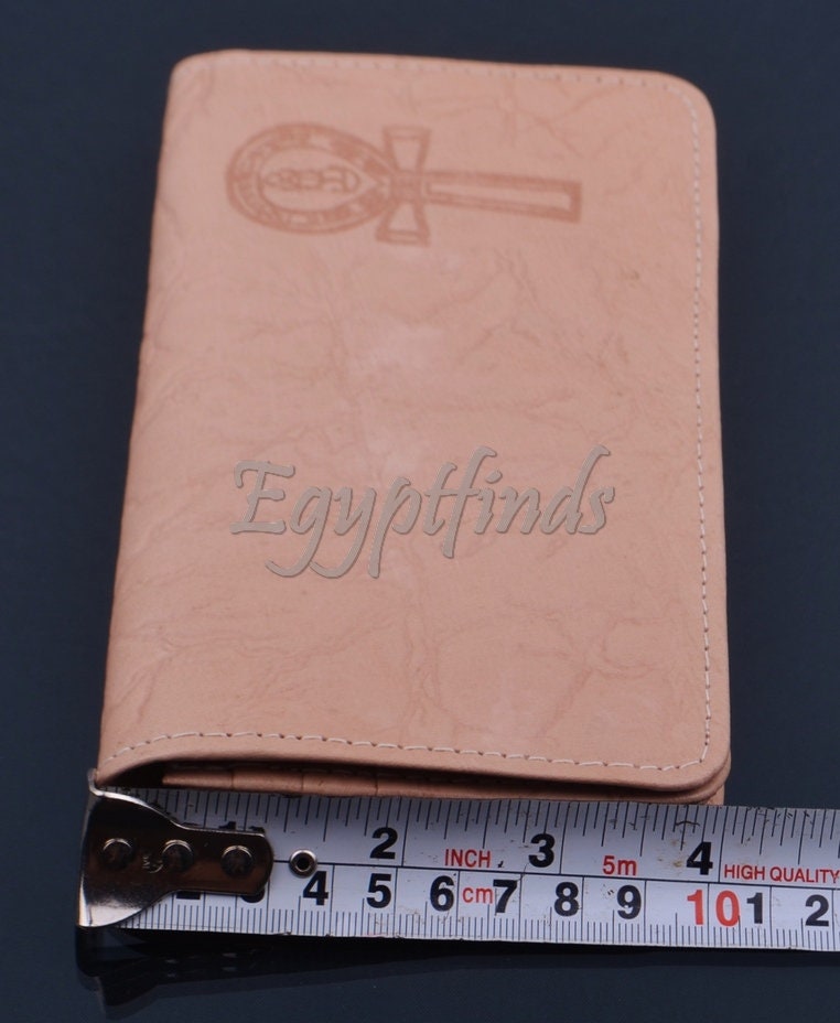 Egyptian Hand Made Genuine Leather Ankh Life Key Women's Wallet Purse