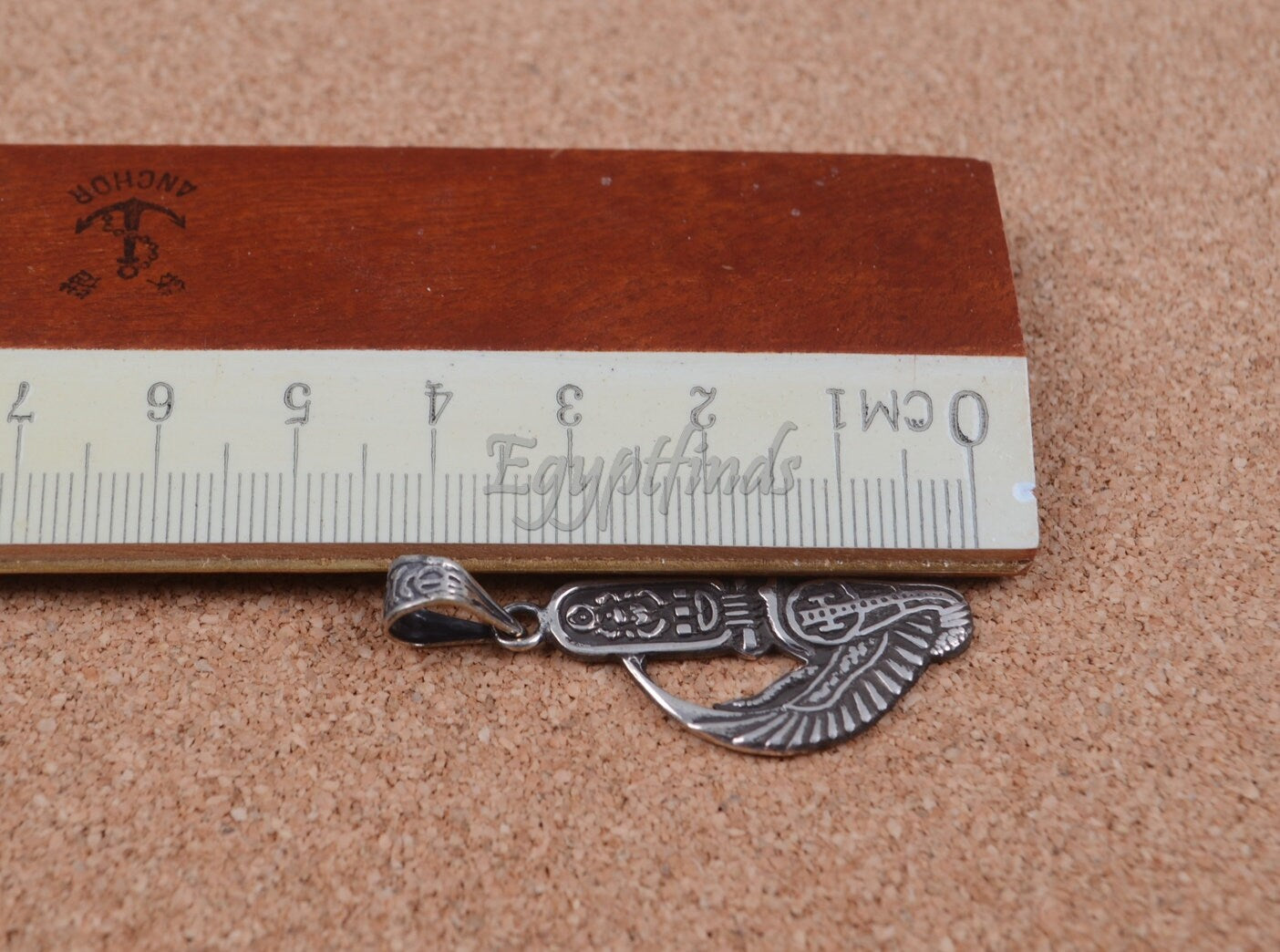 Large Egyptian Sterling Silver Winged Cobra With King Tutankhamun Cartouche