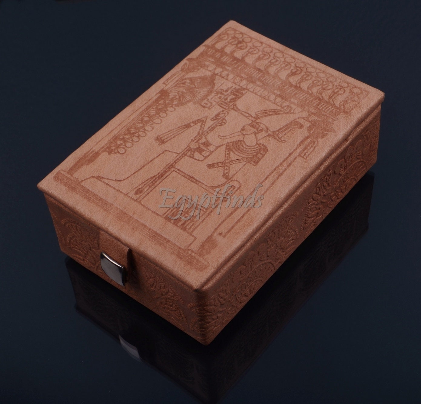 Amazing Egyptian Osiris Genuine Leather Jewelry Treasure Box