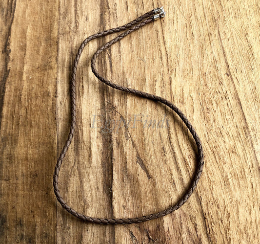 Genuine(real) braided leather necklace cords Solid Sterling Silver Ends And Clasps Jewelry Supplies