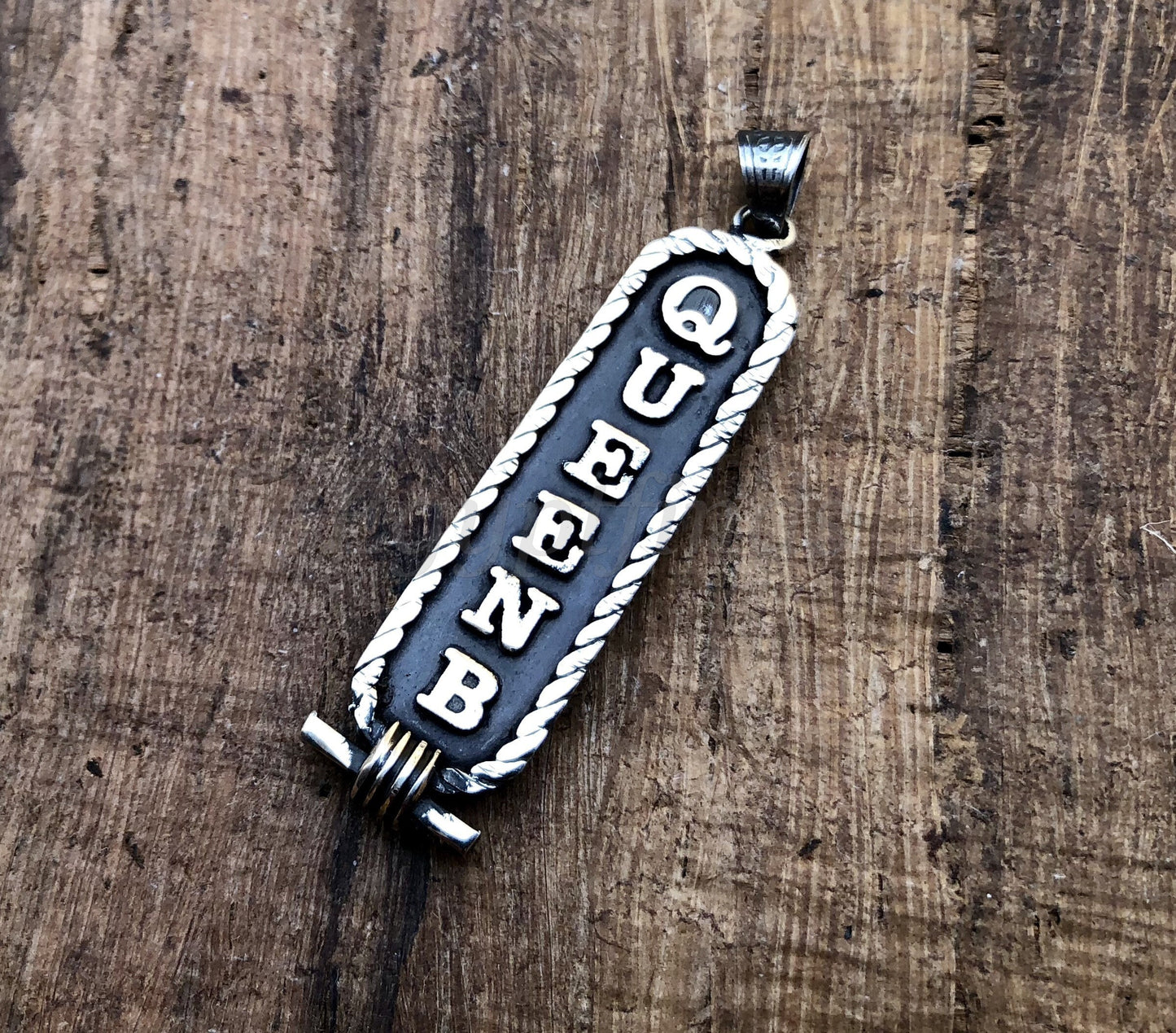 Egyptian Handmade Personalized Sterling Silver Cartouche , Put Your Name Cartouche 10 characters,WORLD WIDE Express Shipping