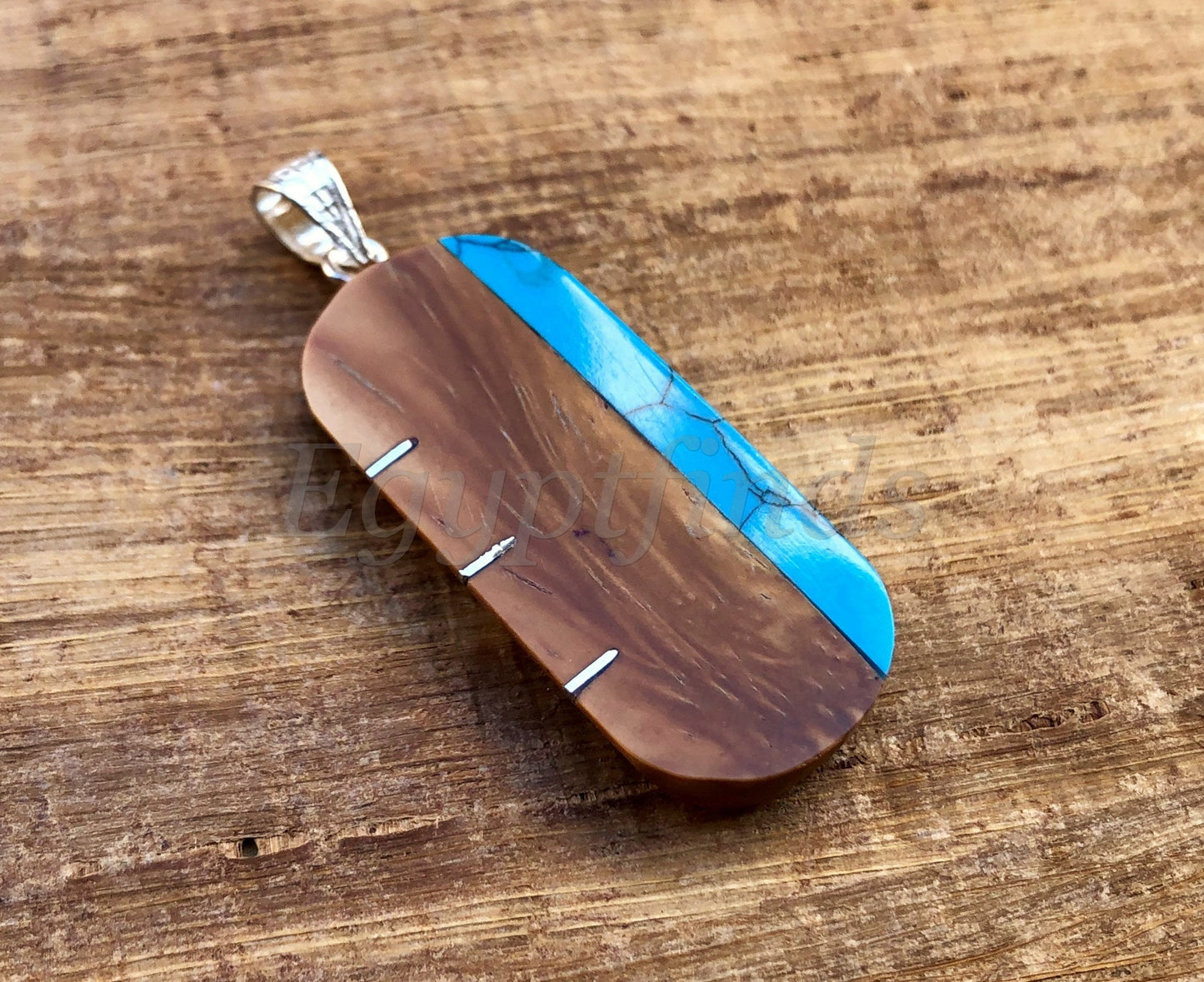 Egyptian Mix Inlaid Wide Sterling Silver Cartouche Charm Pendant Nameplate cartouche pendant, WORLD WIDE Express Shipping