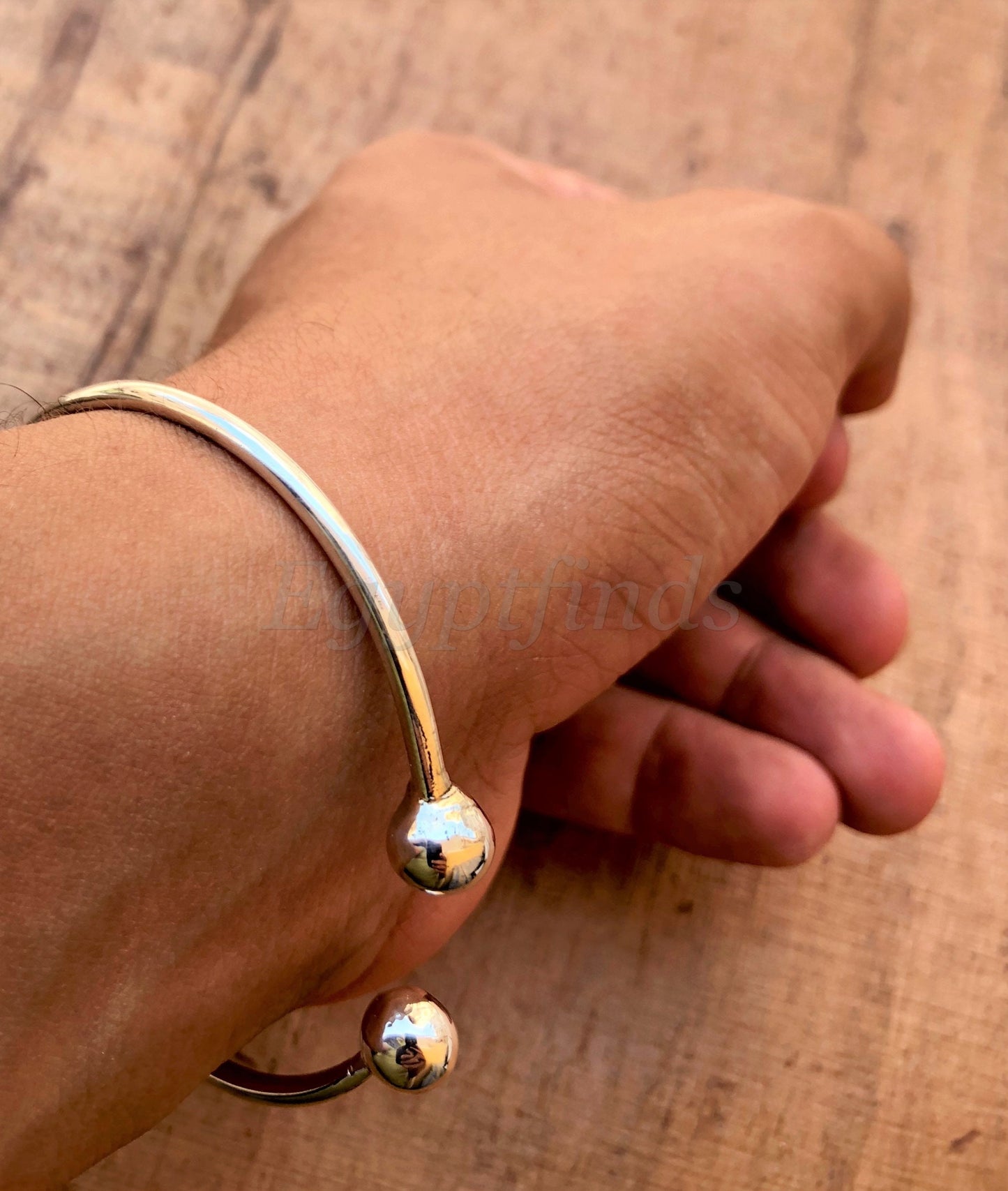 Egyptian Wide Customized Handmade Solid Silver Cartouche Bracelet