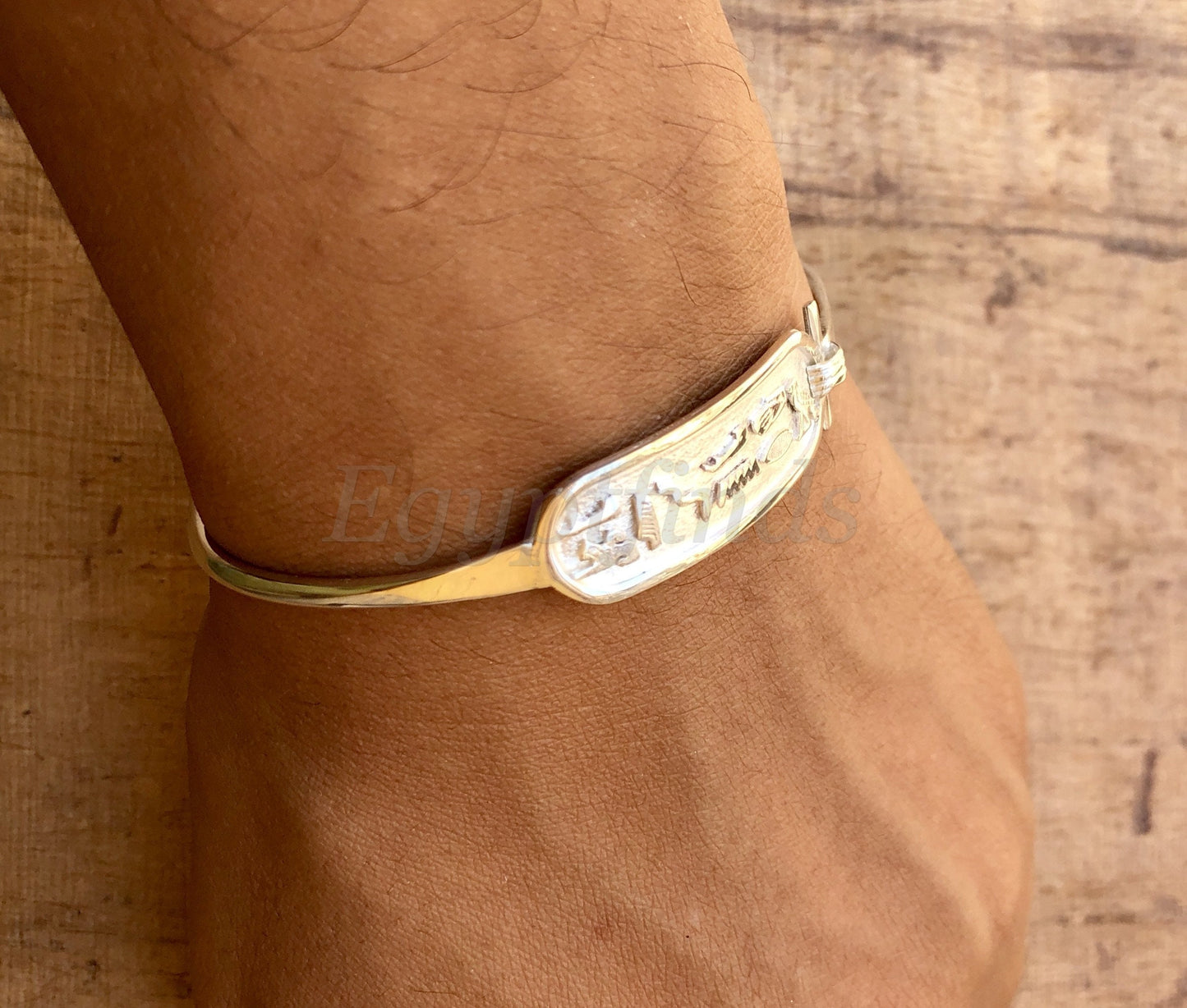 Egyptian Wide Customized Handmade personalize cartouche Sterling Silver Cartouche Bracelet Cartouche personalize cartouche égyptienne or