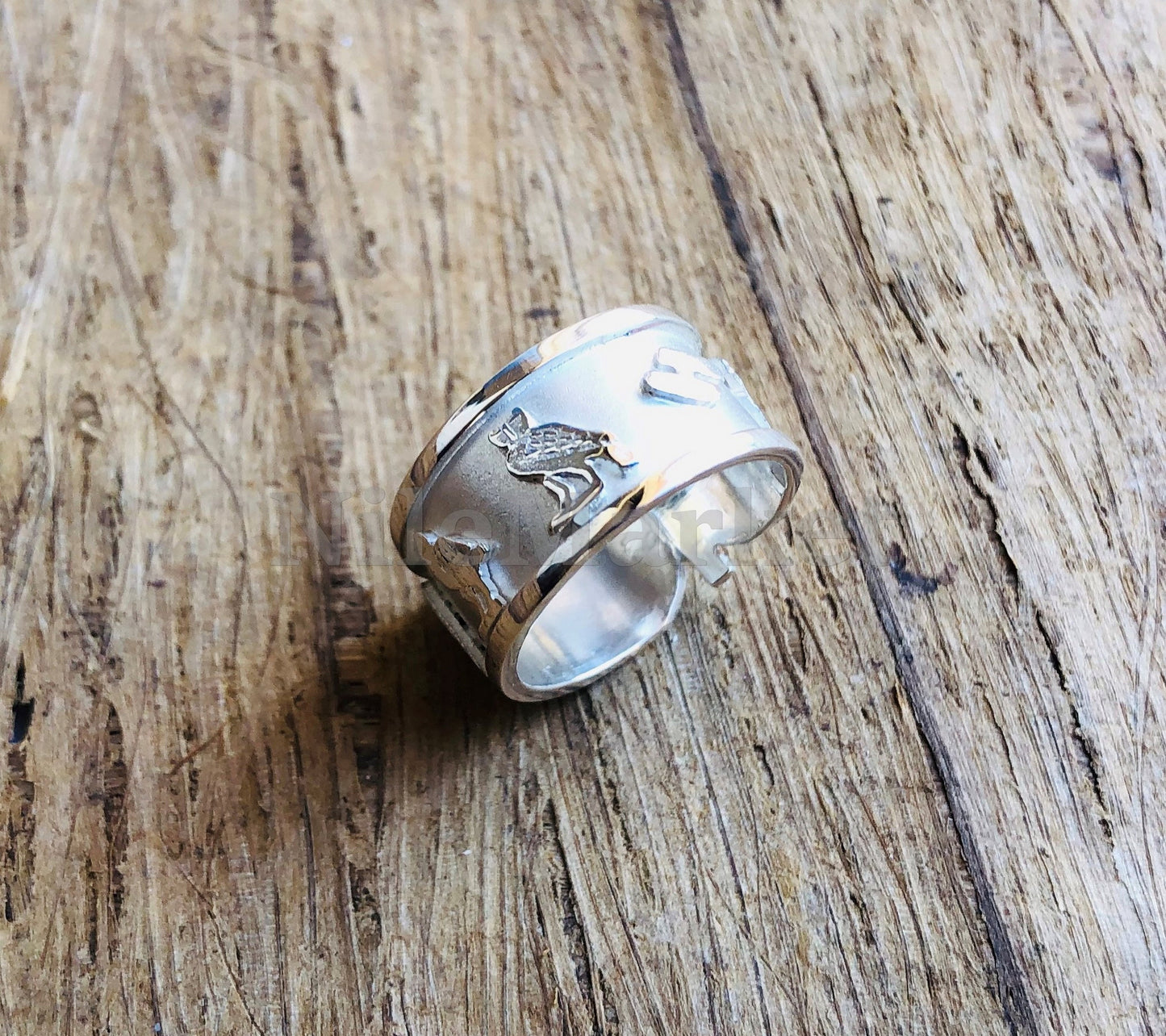 Egyptian Personalized Sterling Silver Cartouche Ring ,Your Name Handcrafted in Hieroglyphic Or English Or Arabic
