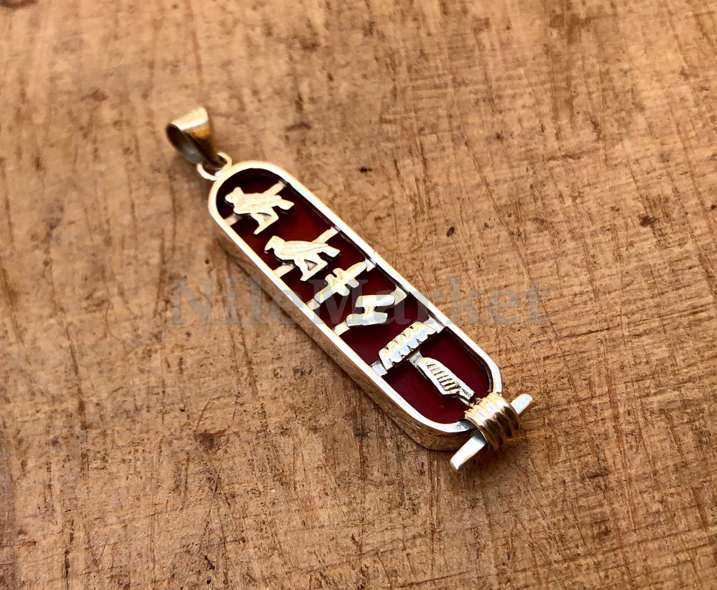 Egyptian Multi Background Skins Open Work Personalized Sterling Silver Cartouche , WORLD WIDE Express Shipping
