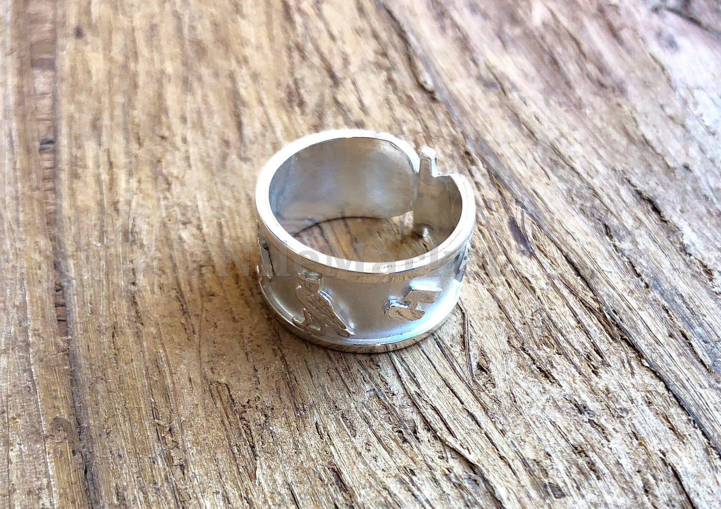 Egyptian Personalized Sterling Silver Cartouche Ring ,Your Name Handcrafted in Hieroglyphic Or English Or Arabic