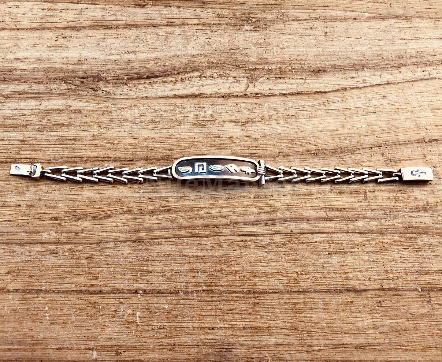 Egyptian Personalized Solid Silver Cartouche Bracelet , WORLD WIDE Express Shipping.