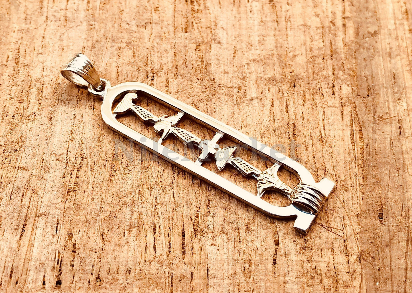 Personalised Cartouche Name Open Work Sterling Silver Personalized Cartouche Pendant Up 9 Characters