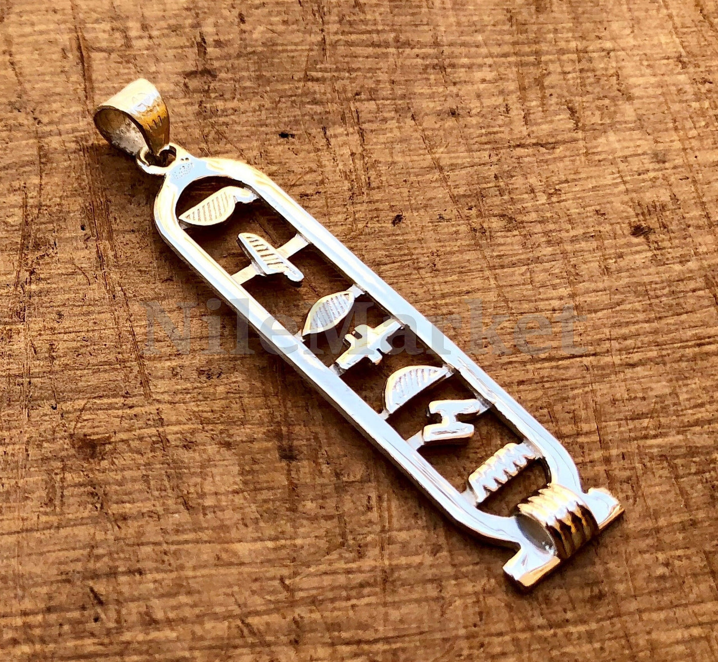 Personalised Cartouche Name Open Work Sterling Silver Personalized Cartouche Pendant Up 9 Characters