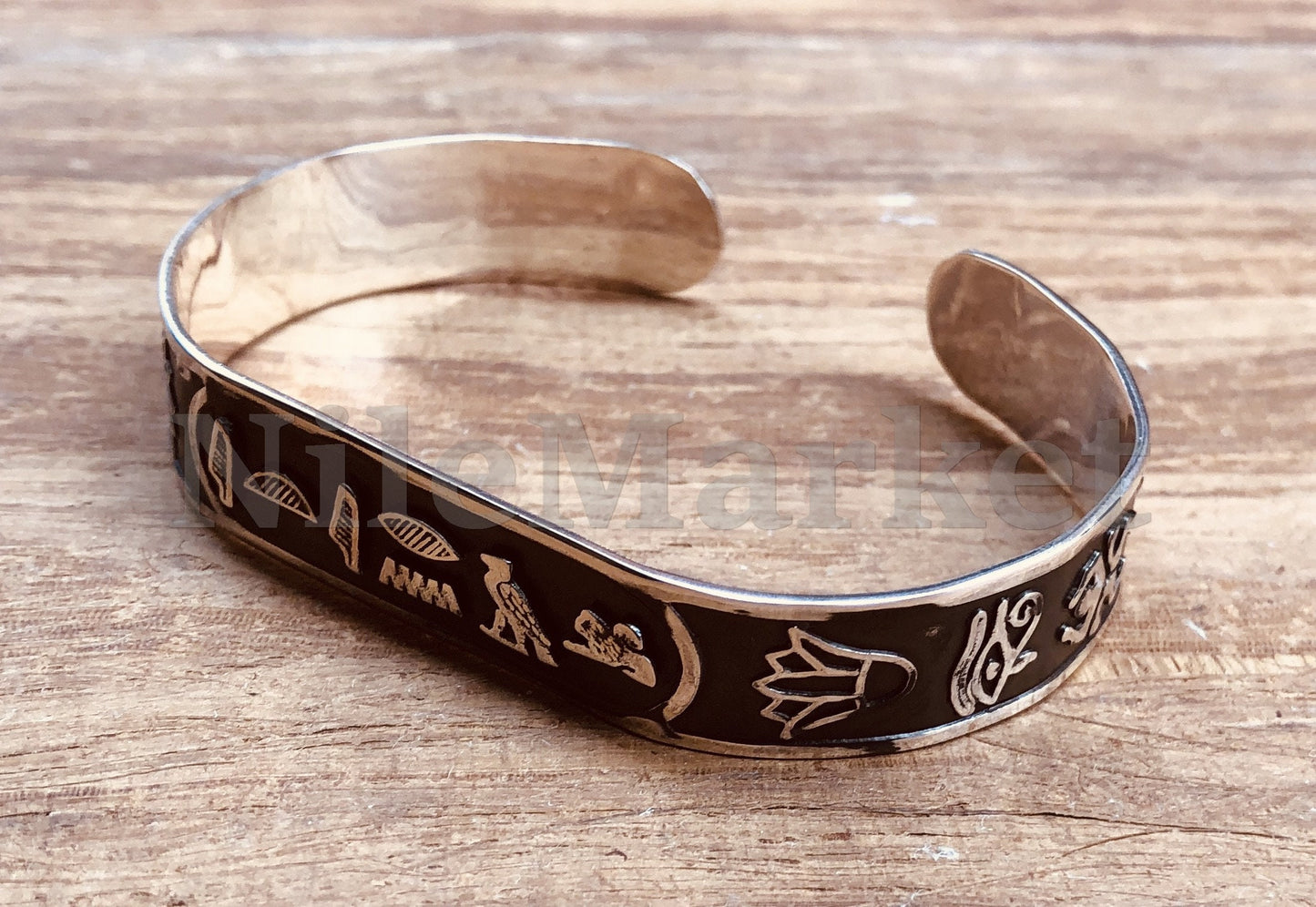Egypt Wide Personalized Solid Silver Cartouche Cuff Bangle Bracelet Cartouche - personalize cartouche -Cartouche Name Plate Bracelet
