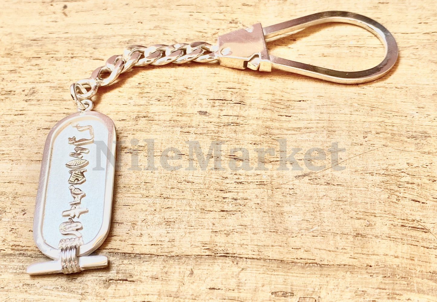 Egyptian Personalized Nameplate Solid Silver Cartouche Key Chain keyring , WORLD WIDE Express Shipping,