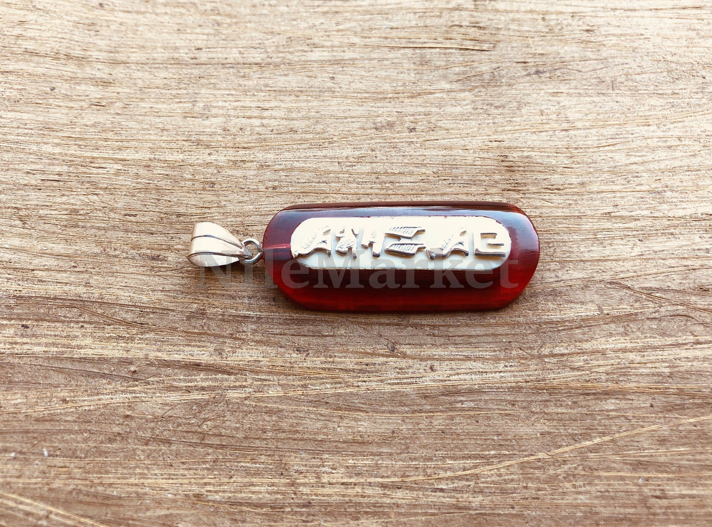 Amazing Egyptian Customized Name Personalized Nameplate White And Red Sterling Silver Cartouche Pendant ,WORLD WIDE Express Shipping