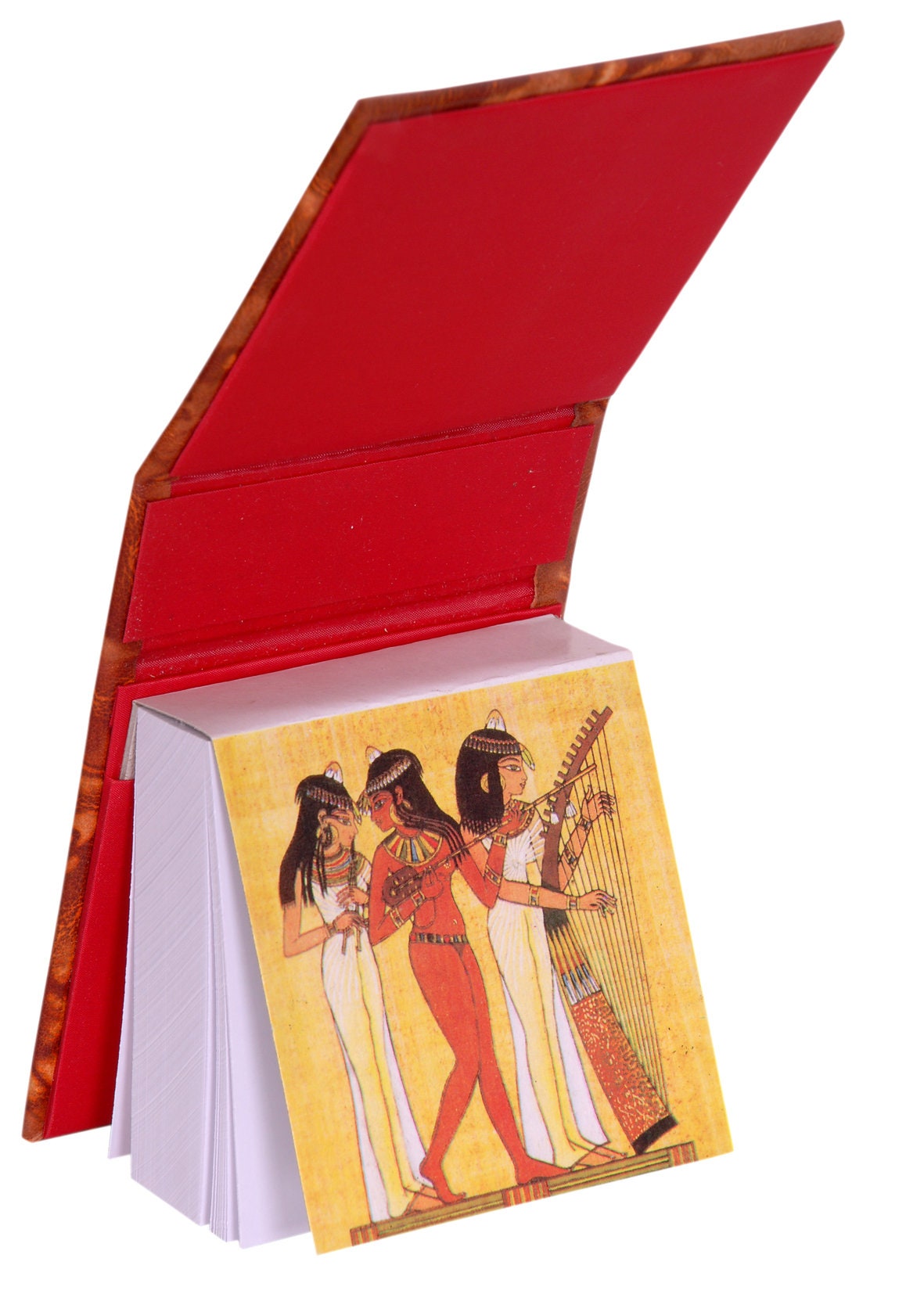Unique Egyptian Genuine hand Made Leather Desk Note Pad Phone Messages