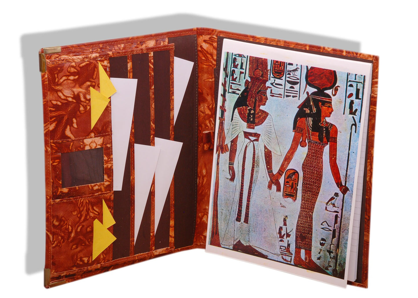 XLarge Beautiful Egyptian Hand Made Genuine Leather Tutankhamun Notepad