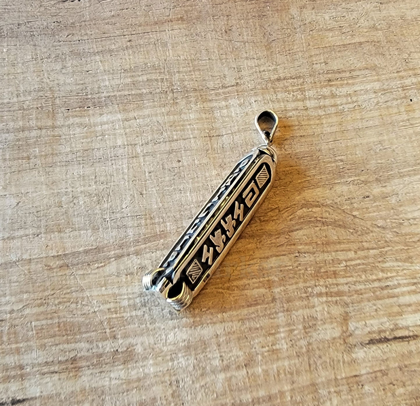 Egypt 3 sided cartouche Personalized Sterling Silver Charm PUT YOUR 3 NAMES in hieroglyphic English or Arabic on 3 Faces Custom Cartouche