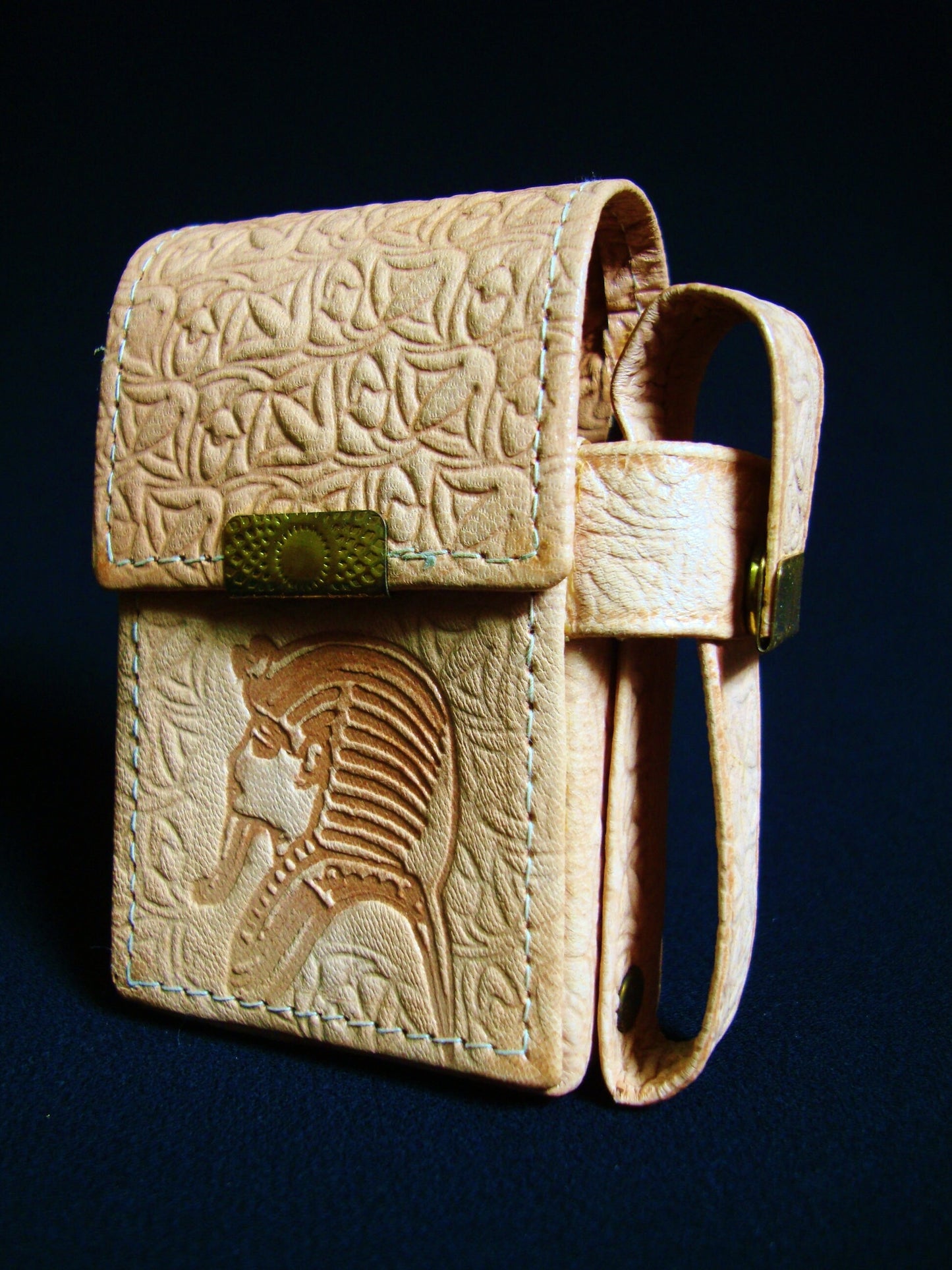 Egypt Hand Made Egyptian Genuine Fine Leather Tut Mask Cigarette Case Tutankhamun cigarette holder Ancient Egyptian