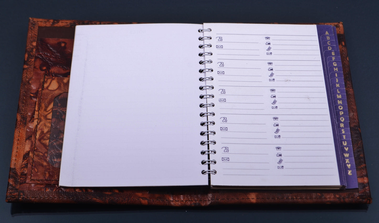Large Egyptian Hand Made Genuine Leather Phonebook Organizer Of Horus