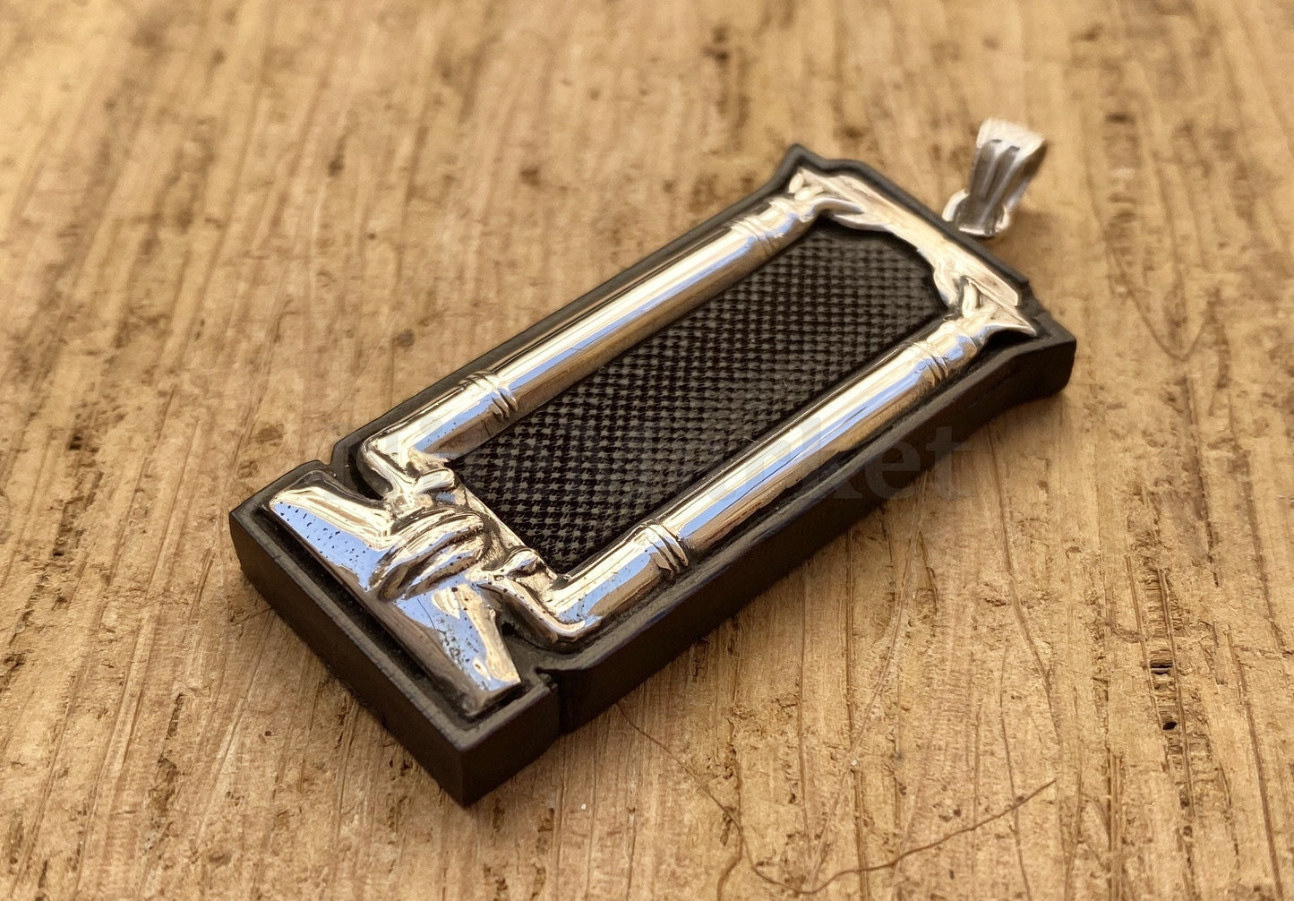 Unique Temple Egyptian Personalized Name Sterling Silver Anubis Cartouche Pendant, WORLD WIDE Express Shipping