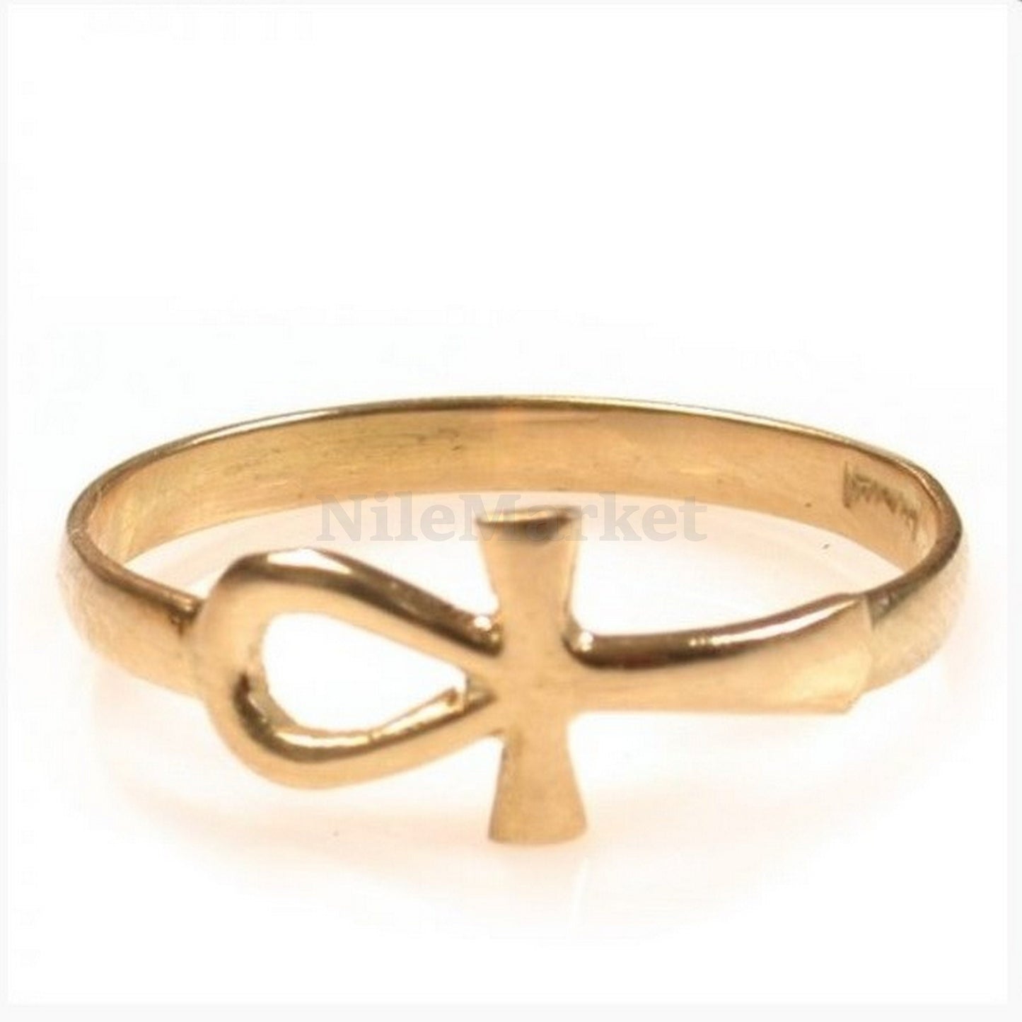 18K Solid Yellow Gold Egyptian Key of life Ankh cross 18k solid gold Life Key Cross Ring 18K yellow Gold Key Of life Solid Gold Life Key