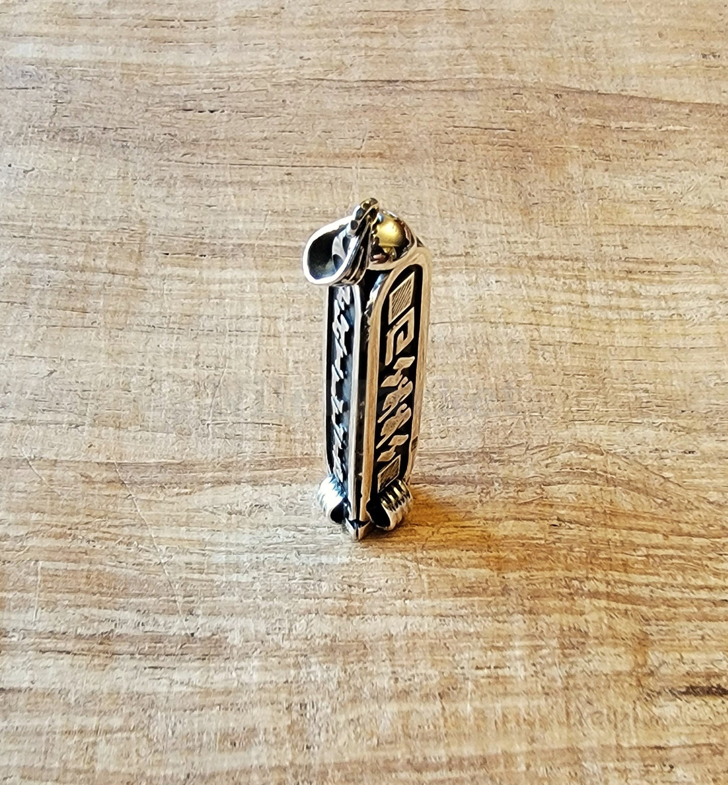 Egypt 3 sided cartouche Personalized Sterling Silver Charm PUT YOUR 3 NAMES in hieroglyphic English or Arabic on 3 Faces Custom Cartouche