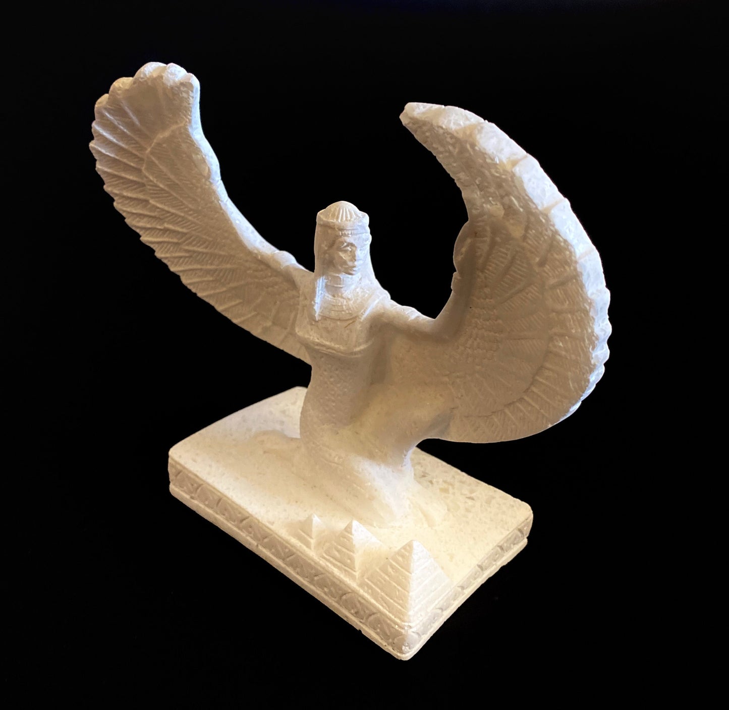 Pretty Ancient Egyptian Goddess Isis with wings outstretched Statue