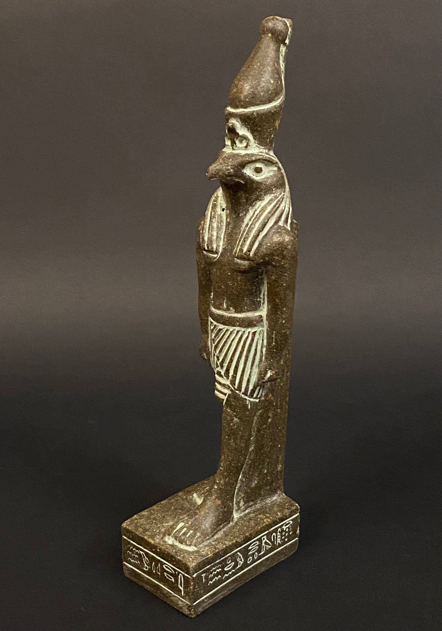 Gorgeous Commemorative Egyptian God Horus Walking On Hieroglyphics Base Hand Made In Egypt