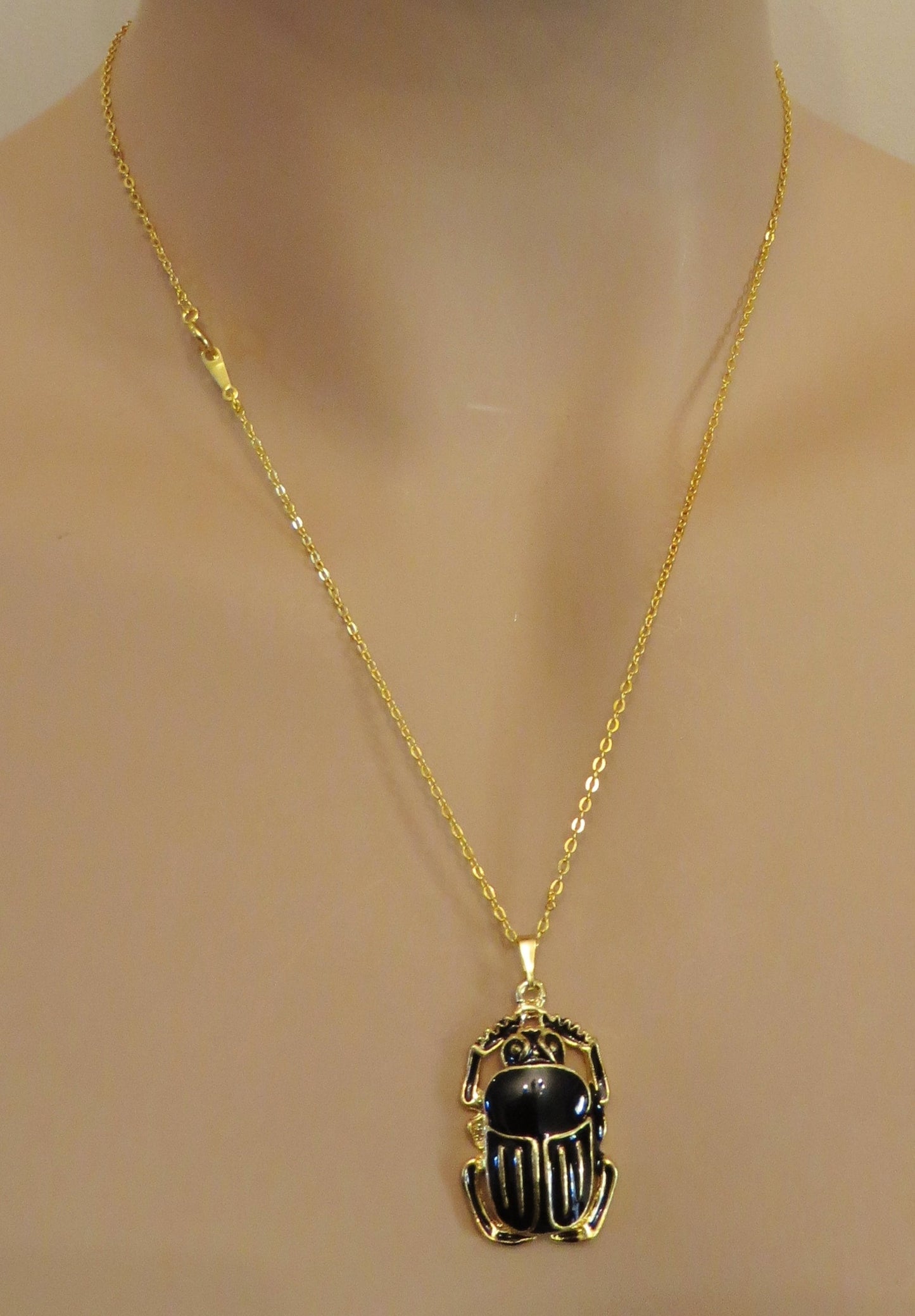 Ethnic Egyptian Black Scarab Necklace Scarab Necklace Scarab Pendant Scarab Charm Scarab Jewelry