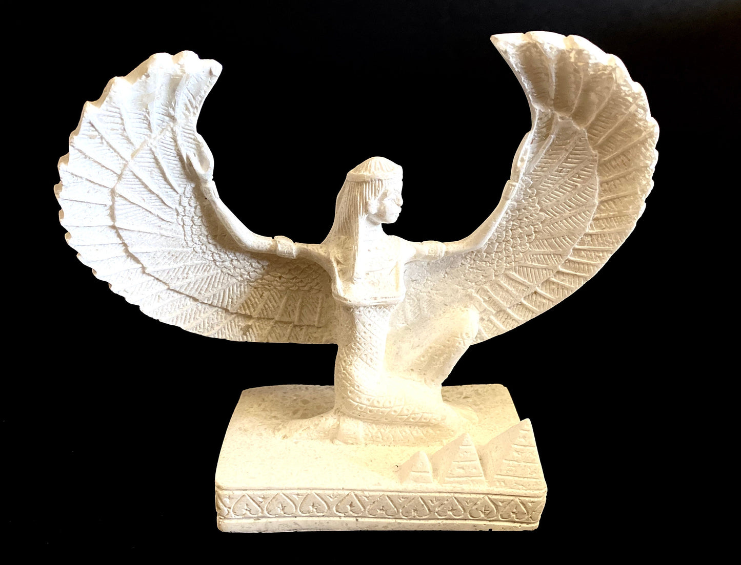 Pretty Ancient Egyptian Goddess Isis with wings outstretched Statue
